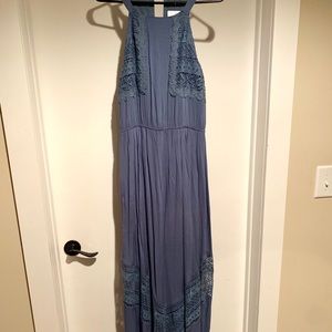 Dusty blue boutique maxi dress